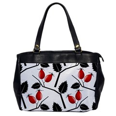 Rose Hip Pattern Branches Autumn Oversize Office Handbag by Pakrebo