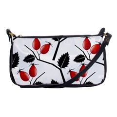 Rose Hip Pattern Branches Autumn Shoulder Clutch Bag by Pakrebo