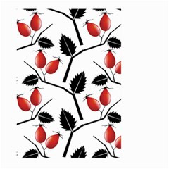 Rose Hip Pattern Branches Autumn Large Garden Flag (two Sides) by Pakrebo