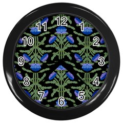 Pattern Thistle Structure Texture Wall Clock (black) by Pakrebo