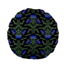 Pattern Thistle Structure Texture Standard 15  Premium Round Cushions by Pakrebo