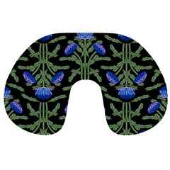 Pattern Thistle Structure Texture Travel Neck Pillow by Pakrebo