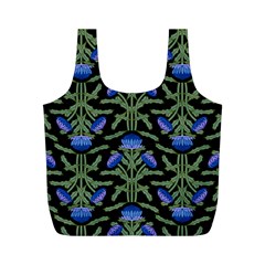 Pattern Thistle Structure Texture Full Print Recycle Bag (m) by Pakrebo