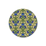 Pattern Thistle Structure Texture Rubber Round Coaster (4 pack)  Front