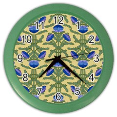 Pattern Thistle Structure Texture Color Wall Clock by Pakrebo