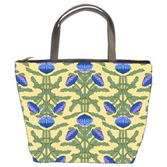 Pattern Thistle Structure Texture Bucket Bag by Pakrebo