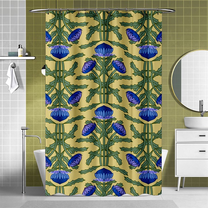 Pattern Thistle Structure Texture Shower Curtain 48  x 72  (Small) 