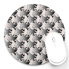 Seamless Tessellation Background Round Mousepads by Pakrebo