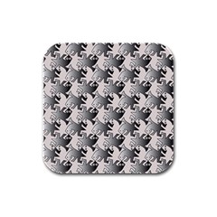 Seamless Tessellation Background Rubber Square Coaster (4 Pack)  by Pakrebo