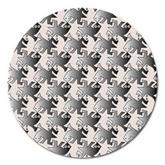 Seamless Tessellation Background Magnet 5  (round) by Pakrebo