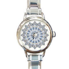 Arabesque Mandala Decorative Round Italian Charm Watch by Pakrebo