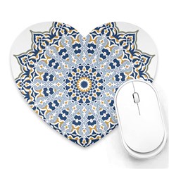 Arabesque Mandala Decorative Heart Mousepads by Pakrebo