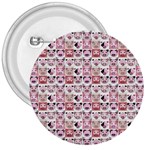 Graphic Seamless Pattern Pig 3  Buttons Front