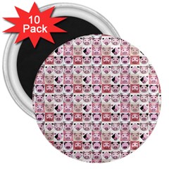 Graphic Seamless Pattern Pig 3  Magnets (10 Pack)  by Pakrebo