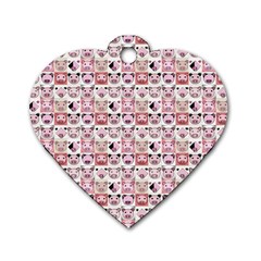 Graphic Seamless Pattern Pig Dog Tag Heart (two Sides) by Pakrebo