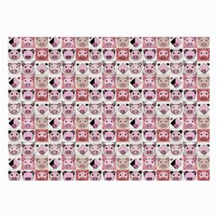 Graphic Seamless Pattern Pig Large Glasses Cloth (2 Sides) by Pakrebo