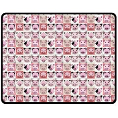 Graphic Seamless Pattern Pig Fleece Blanket (medium)  by Pakrebo