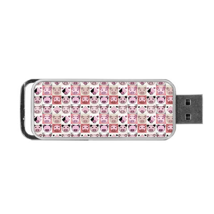 Graphic Seamless Pattern Pig Portable USB Flash (One Side)