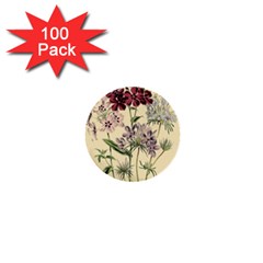 Botanical Print Antique Flora Plant 1  Mini Buttons (100 Pack)  by Pakrebo