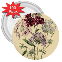 Botanical Print Antique Flora Plant 3  Buttons (100 Pack)  by Pakrebo