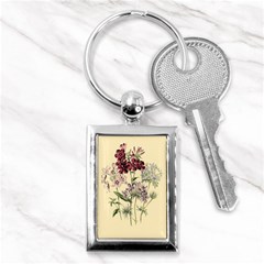 Botanical Print Antique Flora Plant Key Chain (rectangle) by Pakrebo