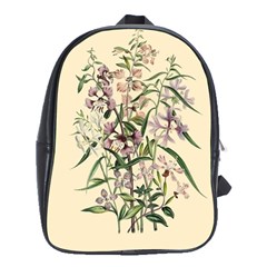 Botanical Print Antique Natural School Bag (xl) by Pakrebo