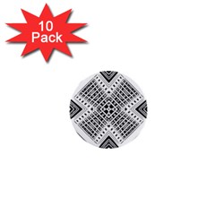 Pattern Tile Repeating Geometric 1  Mini Buttons (10 Pack)  by Pakrebo