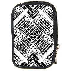 Pattern Tile Repeating Geometric Compact Camera Leather Case by Pakrebo