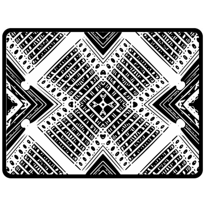 Pattern Tile Repeating Geometric Fleece Blanket (Large) 