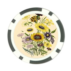 Botanical Print Antique Flora Poker Chip Card Guard by Pakrebo