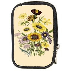 Botanical Print Antique Flora Compact Camera Leather Case by Pakrebo