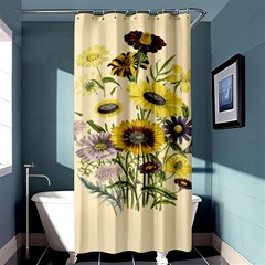 Botanical Print Antique Flora Shower Curtain 36  X 72  (stall)  by Pakrebo