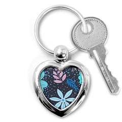 Pattern Nature Color Banner Modern Key Chain (heart) by Pakrebo