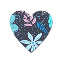 Pattern Nature Color Banner Modern Heart Magnet by Pakrebo