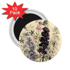 Botanical Print Antique Floral 2 25  Magnets (10 Pack)  by Pakrebo