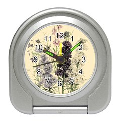 Botanical Print Antique Floral Travel Alarm Clock by Pakrebo