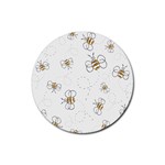 Pattern Design Nature Art Drawing Rubber Coaster (Round)  Front