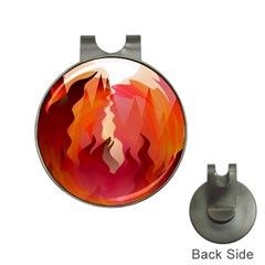 Fire Abstract Cartoon Red Hot Hat Clips With Golf Markers by Pakrebo