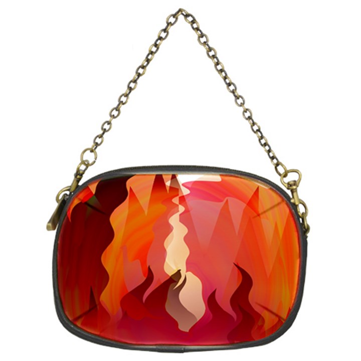 Fire Abstract Cartoon Red Hot Chain Purse (Two Sides)