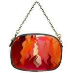 Fire Abstract Cartoon Red Hot Chain Purse (Two Sides) Back