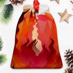 Fire Abstract Cartoon Red Hot Bell Ornament (two Sides) by Pakrebo