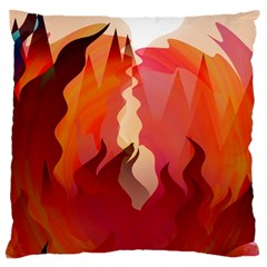 Fire Abstract Cartoon Red Hot Large Cushion Case (two Sides) by Pakrebo