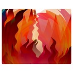 Fire Abstract Cartoon Red Hot Double Sided Flano Blanket (Medium)  60 x50  Blanket Front