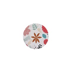 Nature Shape Leaves Flowers Art 1  Mini Buttons by Pakrebo