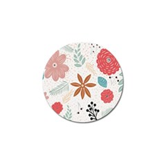 Nature Shape Leaves Flowers Art Golf Ball Marker (10 Pack) by Pakrebo