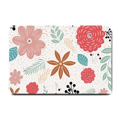 Nature Shape Leaves Flowers Art Small Doormat  by Pakrebo