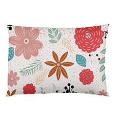 Nature Shape Leaves Flowers Art Pillow Case by Pakrebo