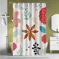 Nature Shape Leaves Flowers Art Shower Curtain 48  X 72  (small)  by Pakrebo