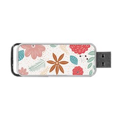 Nature Shape Leaves Flowers Art Portable Usb Flash (two Sides) by Pakrebo