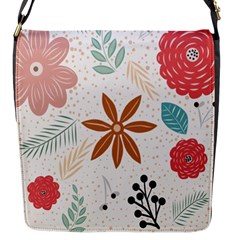 Nature Shape Leaves Flowers Art Flap Closure Messenger Bag (s) by Pakrebo